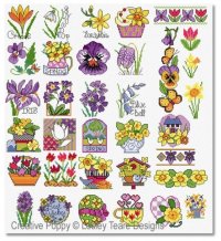 30 Spring Flower motifs