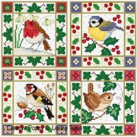 Christmas Birds (mini motifs or cards)