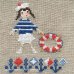 画像2: Nautical Birth Sampler - Girl (2)