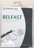 クロスステッチ*布*リネン*Zweigart*Belfast*32ｃt*Charcoal*プレカット