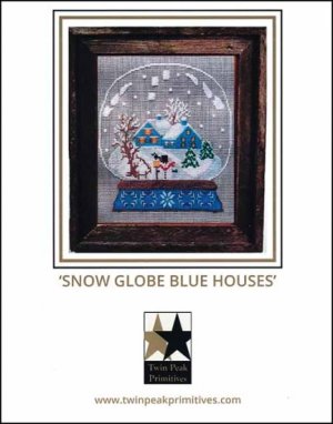 画像2: Snow Globe Blue Houses