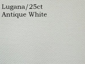 画像1: クロスステッチ*布*Lugana*ルガナ*25ｃｔ*アンティークホワイト*68×60cm