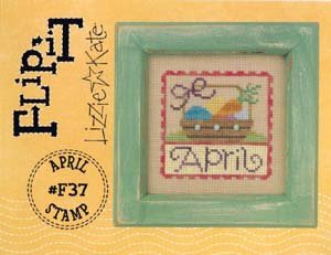 画像1: Flip-It Stamp April ボタンチャーム付き