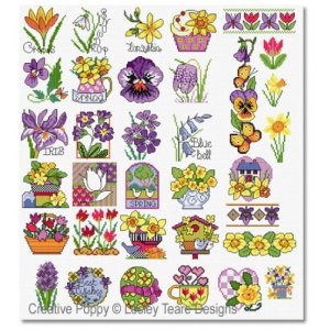 画像: 30 Spring Flower motifs