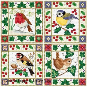 画像: Christmas Birds (mini motifs or cards)