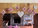 画像: Christmas Decorations: Set of 6 ornaments with Baubles and Hearts