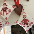 画像3: Christmas Decorations: Set of 6 ornaments with Yuletide motifs