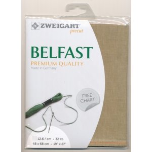 画像: クロスステッチ*布*リネン*Zweigart*Belfast*32ct*Dirtyプレカット