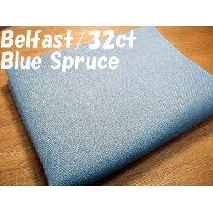 画像: クロスステッチ*布*リネン*Zweigart*Belfast*32ｃt*Blue Spruce