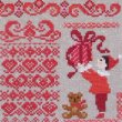 画像3: Christmas sampler with red Borders