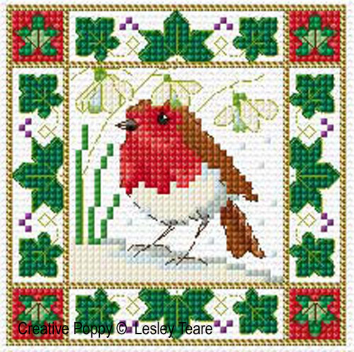 画像2: Christmas Birds (mini motifs or cards)