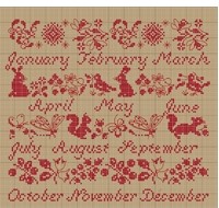 画像1: Red sampler calendar